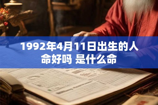 1992年4月11日出生的人命好吗 是什么命