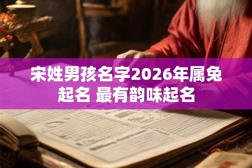宋姓男孩名字2026年属兔起名 最有韵味起名