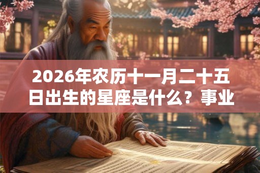 2026年农历十一月二十五日出生的星座是什么？事业运好吗？