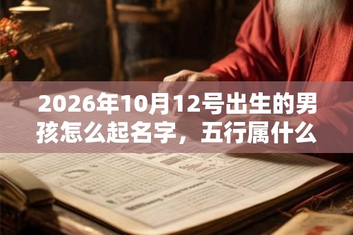 2026年10月12号出生的男孩怎么起名字，五行属什么