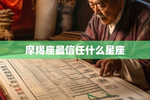 摩羯座最信任什么星座