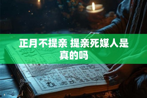 正月不提亲 提亲死媒人是真的吗