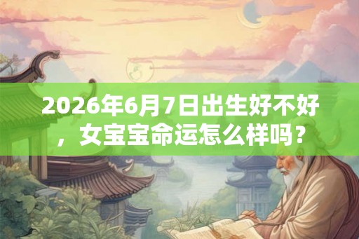 2026年6月7日出生好不好，女宝宝命运怎么样吗？