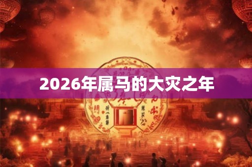 2026年属马的大灾之年