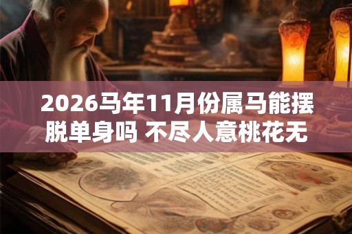 2026马年11月份属马能摆脱单身吗 不尽人意桃花无缘 2026马年11月份属马能摆脱单身吗 不尽人意桃花无缘