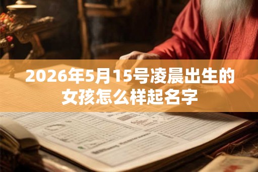 2026年5月15号凌晨出生的女孩怎么样起名字
