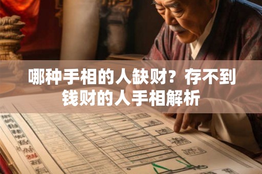 哪种手相的人缺财？存不到钱财的人手相解析