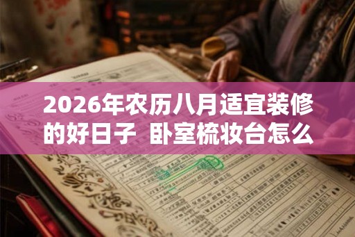 2026年农历八月适宜装修的好日子  卧室梳妆台怎么摆