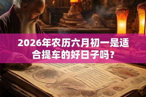2026年农历六月初一是适合提车的好日子吗？
