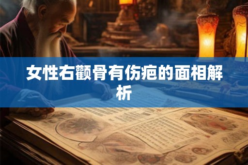 女性右颧骨有伤疤的面相解析
