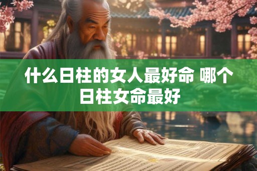 什么日柱的女人最好命 哪个日柱女命最好 什么日柱的女人最好命 哪个日柱女命最好