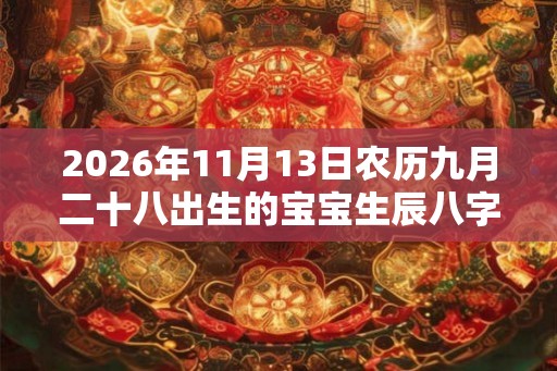 2026年11月13日农历九月二十八出生的宝宝生辰八字是什么