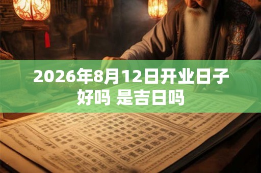 2026年8月12日开业日子好吗 是吉日吗
