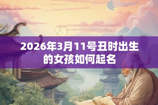 2026年3月11号丑时出生的女孩如何起名