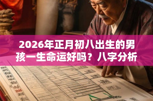 2026年正月初八出生的男孩一生命运好吗？八字分析
