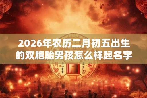 2026年农历二月初五出生的双胞胎男孩怎么样起名字