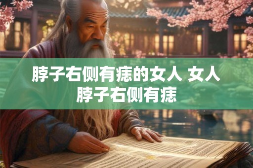 脖子右侧有痣的女人 女人脖子右侧有痣