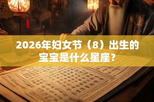 2026年妇女节（8）出生的宝宝是什么星座？