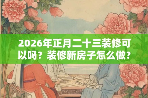 2026年正月二十三装修可以吗?装修新房子怎么做? 2026年正月二十三装修可以吗?装修新房子怎么做?