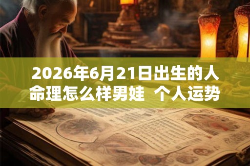 2026年6月21日出生的人命理怎么样男娃  个人运势好不好