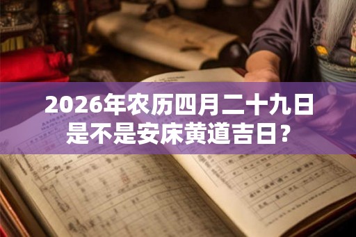 2026年农历四月二十九日是不是安床黄道吉日？