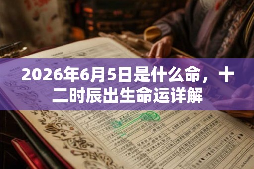 2026年6月5日是什么命，十二时辰出生命运详解