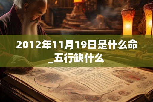 2012年11月19日是什么命_五行缺什么