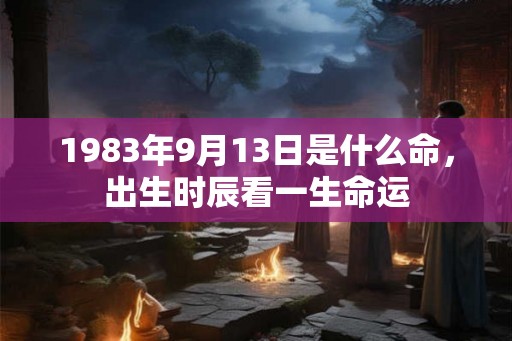 1983年9月13日是什么命，出生时辰看一生命运