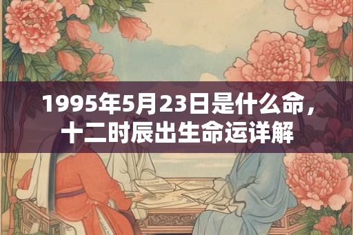 1995年5月23日是什么命,十二时辰出生命运详解 1995年5月23日是什么命,十二时辰出生命运详解
