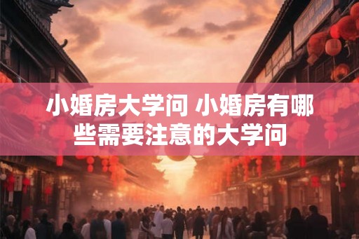 小婚房大学问 小婚房有哪些需要注意的大学问 小婚房大学问 小婚房有哪些需要注意的大学问