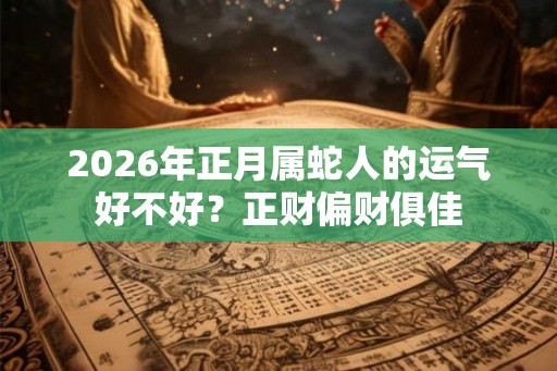 2026年正月属蛇人的运气好不好？正财偏财俱佳