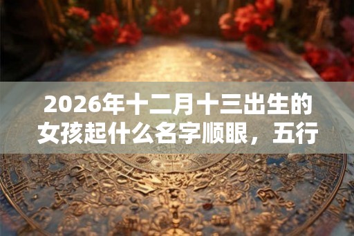 2026年十二月十三出生的女孩起什么名字顺眼，五行属什么