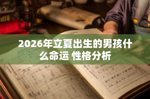 2026年立夏出生的男孩什么命运 性格分析 2026年立夏出生的男孩什么命运 性格分析