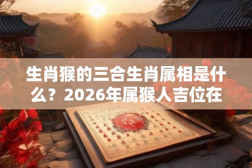 生肖猴的三合生肖属相是什么？2026年属猴人吉位在哪？