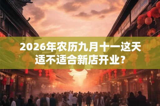2026年农历九月十一这天适不适合新店开业？