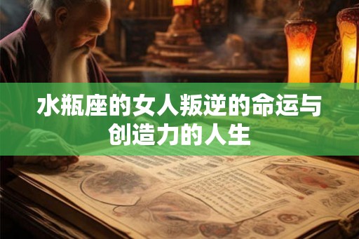 水瓶座的女人叛逆的命运与创造力的人生