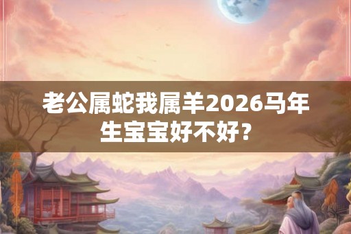 老公属蛇我属羊2026马年生宝宝好不好？
