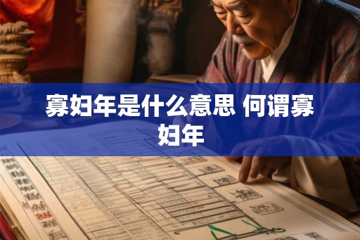 寡妇年是什么意思 何谓寡妇年 寡妇年是什么意思 何谓寡妇年