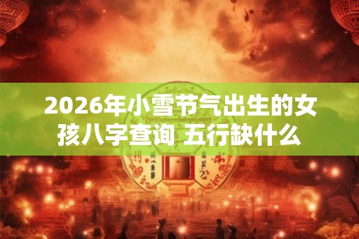 2026年小雪节气出生的女孩八字查询 五行缺什么
