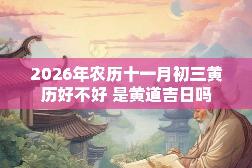2026年农历十一月初三黄历好不好 是黄道吉日吗
