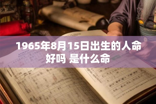 1965年8月15日出生的人命好吗 是什么命