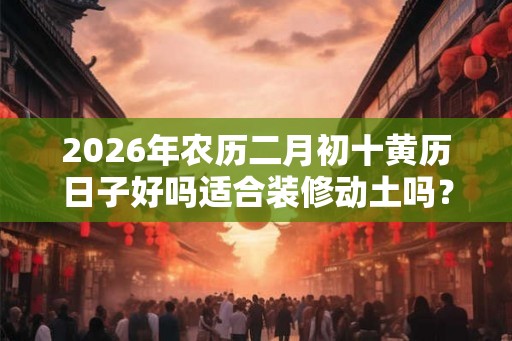 2026年农历二月初十黄历日子好吗适合装修动土吗？