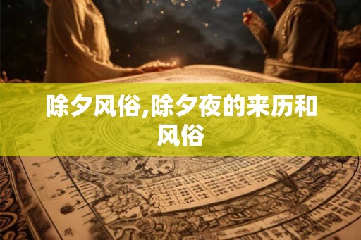 除夕风俗,除夕夜的来历和风俗