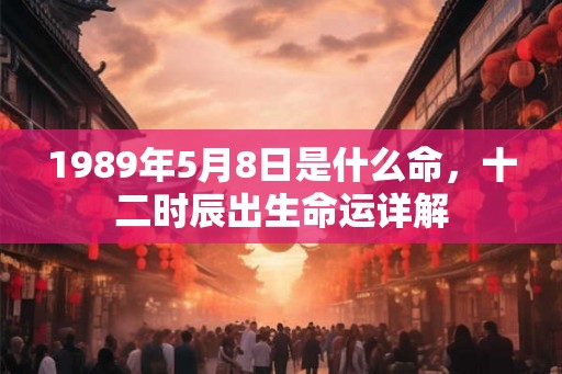 1989年5月8日是什么命，十二时辰出生命运详解