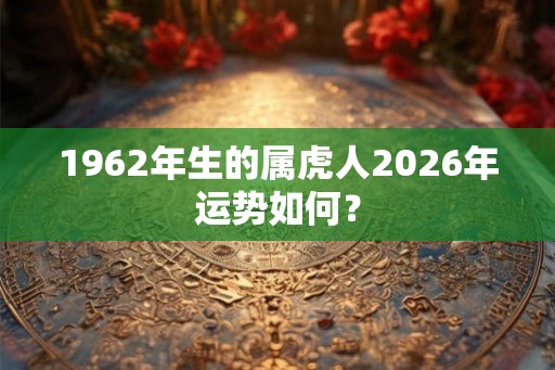 1962年生的属虎人2026年运势如何? 1962年生的属虎人2026年运势如何?