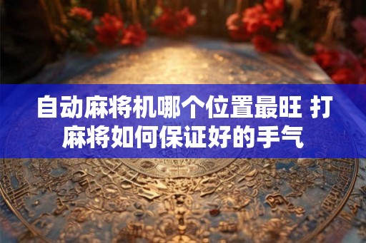 自动麻将机哪个位置最旺 打麻将如何保证好的手气