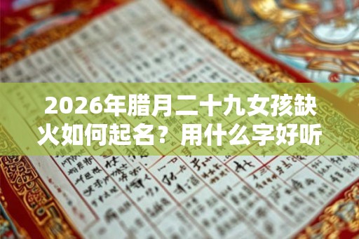 2026年腊月二十九女孩缺火如何起名？用什么字好听？