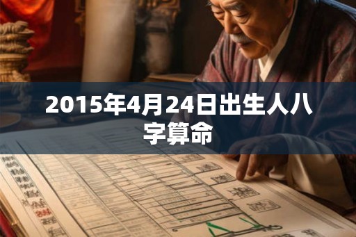 2015年4月24日出生人八字算命