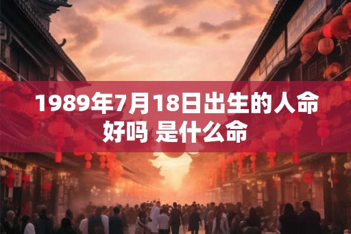 1989年7月18日出生的人命好吗 是什么命