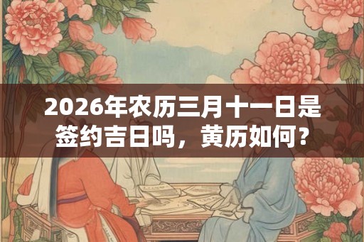 2026年农历三月十一日是签约吉日吗，黄历如何？